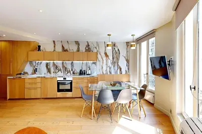 Cuisine ou kitchenette dans l'établissement 179 Suite Mayou - Superbe Appartement à Paris