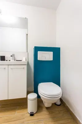 Salle de bains dans l'établissement Cosy studio for 2 people - Jardin du Luxembourg