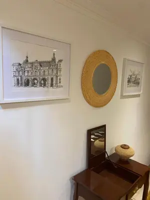 Coin salon dans l'établissement Cosy, charming apartment with courtyard