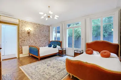 Un ou plusieurs lits dans un hébergement de l'établissement Exceptional apartment - 3BR-8P - Pantheon