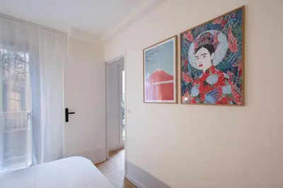 Un ou plusieurs lits dans un hébergement de l'établissement GuestReady - Apt near Parc de la Villette