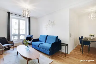 Coin salon dans l'établissement Splendid apartment - 2BR-6P - Place des Vosges