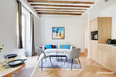 Coin salon dans l'établissement CMG Résidence République II - Rue Béranger