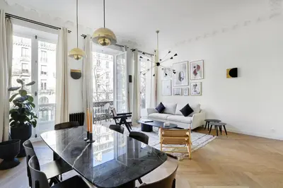 Coin salon dans l'établissement Pick A Flat's Apartments in Opéra - Rue de Richelieu