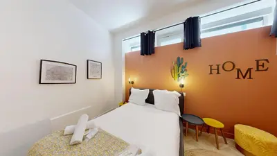 Un ou plusieurs lits dans un hébergement de l'établissement 180 Suite Steph - Superbe Appartement à Paris