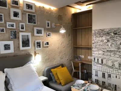 Coin salon dans l'établissement Résidence Labyrinthe