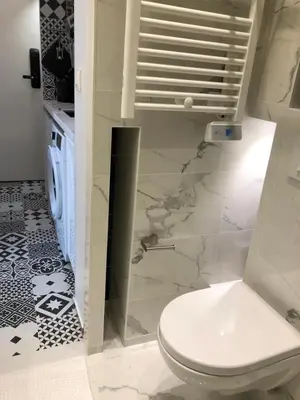 Salle de bains dans l'établissement Résidence Labyrinthe