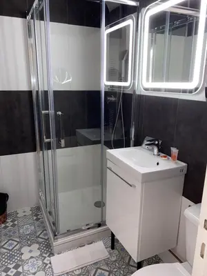Salle de bains dans l'établissement Aero Hotel