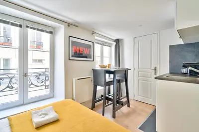 Cuisine ou kitchenette dans l'établissement New and Bright Studio in the Heart of Paris (1G)