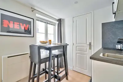 Cuisine ou kitchenette dans l'établissement New and Bright Studio in the Heart of Paris (1G)