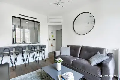 Coin salon dans l'établissement Charming apartment - 1BR-4P - Place des Vosges
