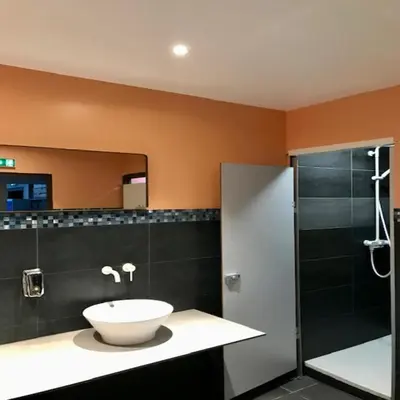 Salle de bains dans l'établissement trendy hostel