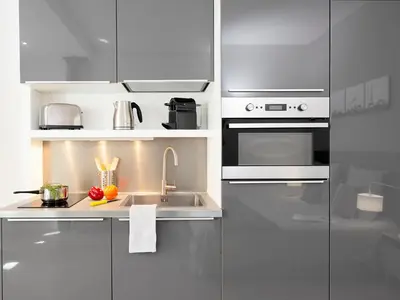 Cuisine ou kitchenette dans l'établissement Studios de Charme à Montmartre