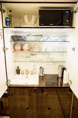 Cuisine ou kitchenette dans l'établissement Studio boisé à 2 pas du jardin du Luxembourg
