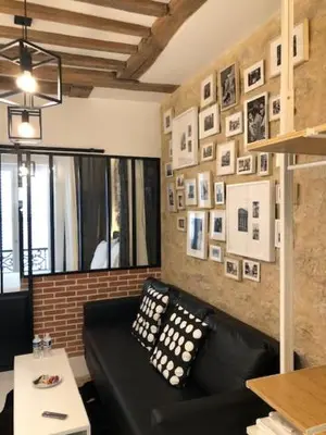 Coin salon dans l'établissement Appartement Aix, Neuf tout équipé