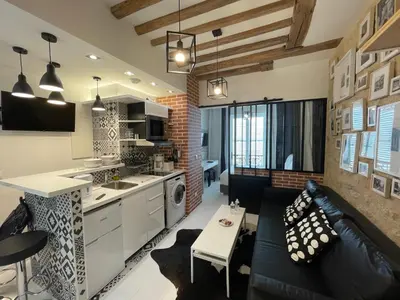 Cuisine ou kitchenette dans l'établissement Appartement Aix, Neuf tout équipé
