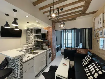 Cuisine ou kitchenette dans l'établissement Appartement Aix, Neuf tout équipé