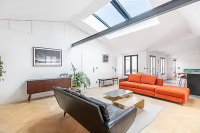 Coin salon dans l'établissement Luxury Flat with AC 