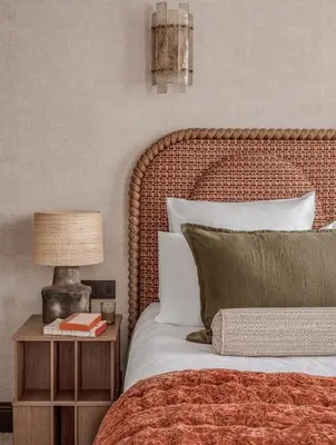 Un ou plusieurs lits dans un hébergement de l'établissement Hôtel Suzie Blue