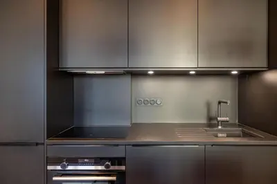Cuisine ou kitchenette dans l'établissement Atelier