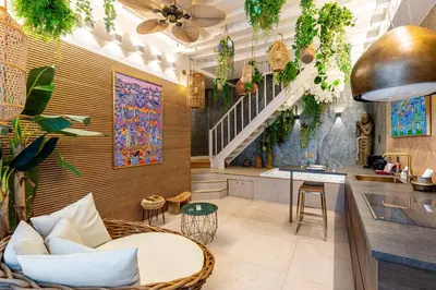 Coin salon dans l'établissement GuestReady - Oasis balinaise au cœur de Paris