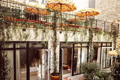 Balcon ou terrasse dans l'établissement Hôtel Monsieur Aristide