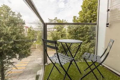 Balcon ou terrasse dans l'établissement Superbe Studio à 2 Stations de Paris Centre 15min à pied du Stade de France