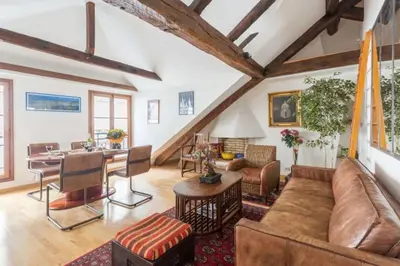 Coin salon dans l'établissement GuestReady - Appartement climatisé rue Cambon