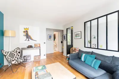 Coin salon dans l'établissement GuestReady - Apt élégant au cœur d'Auteuil