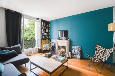 Coin salon dans l'établissement GuestReady - Apt élégant au cœur d'Auteuil