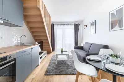 Cuisine ou kitchenette dans l'établissement Appartement Duplex de Charme proche de l'opéra Garnier