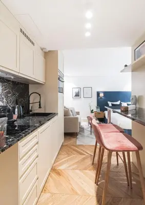Cuisine ou kitchenette dans l'établissement Quartier Libre - Saint Georges