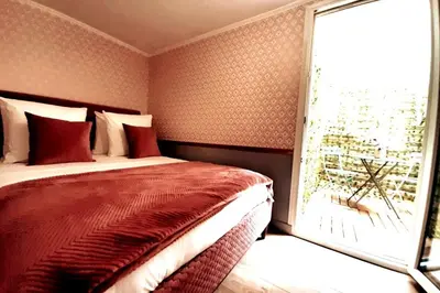 Un ou plusieurs lits dans un hébergement de l'établissement Da Vinci Apartment Paris Montmartre AirCon
