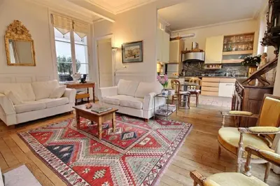 Coin salon dans l'établissement 207535 - Appartement 4 personnes Champ de Mars