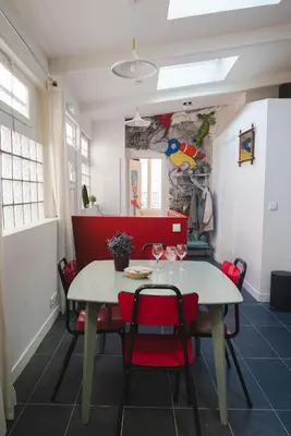 Coin salon dans l'établissement L'atelier de Luc, Paris 20eme