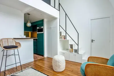 Cuisine ou kitchenette dans l'établissement Studio Emerald - Welkeys