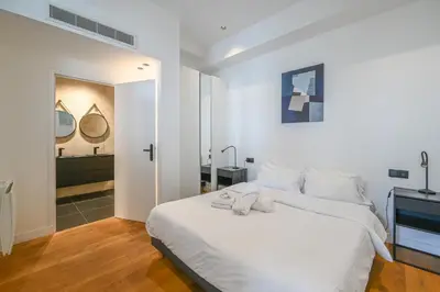 Un ou plusieurs lits dans un hébergement de l'établissement Appartement de Prestige - Grand Varenne