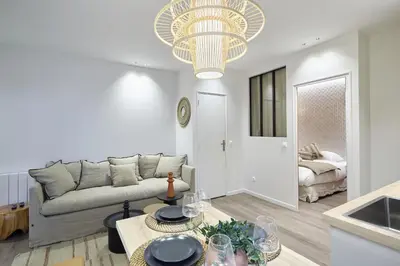 Coin salon dans l'établissement Residence Le Marais Beaubourg by Studio prestige