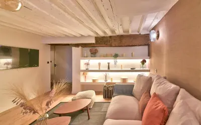 Coin salon dans l'établissement GuestReady - Apt de charme - Jardin des Tuileries