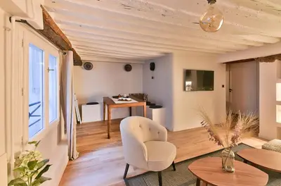 Télévision ou salle de divertissement dans l'établissement GuestReady - Apt de charme - Jardin des Tuileries