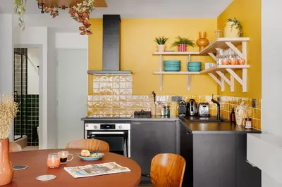 Cuisine ou kitchenette dans l'établissement Edgar Suites Vicat - Porte de Versailles
