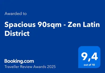 Certificat, récompense, panneau ou autre document affiché dans l'établissement Spacious 90sqm - Zen Latin District - Notre-Dame