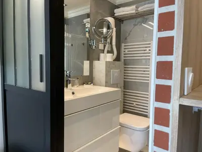 Salle de bains dans l'établissement Studio Beaubourg Marais