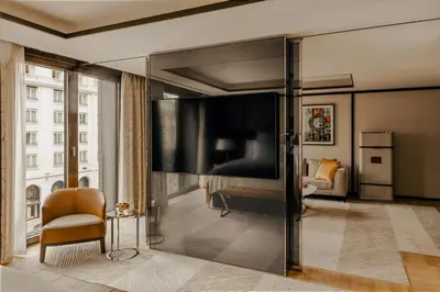 Coin salon dans l'établissement Bvlgari Hotel Paris