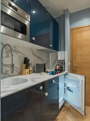 Cuisine ou kitchenette dans l'établissement The Pompadour Suite
