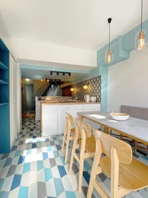 Cuisine ou kitchenette dans l'établissement Appartement Atypique Au Pied Du Sacré Cœur