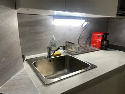 Cuisine ou kitchenette dans l'établissement #Arc DeTriomphe #Trocadero #Style Haussmanien#AC
