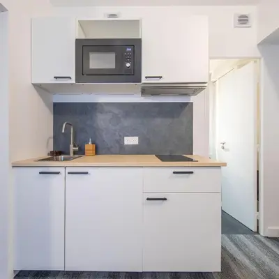 Cuisine ou kitchenette dans l'établissement New Apt Near Bois de Vincennes - 2 Persons