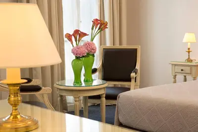Un ou plusieurs lits dans un hébergement de l'établissement HOTEL DU PRINTEMPS