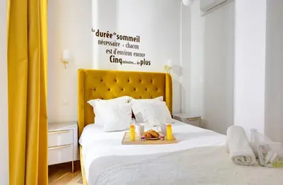 Un ou plusieurs lits dans un hébergement de l'établissement 210 Suite Chanel - Superb apartment in Paris